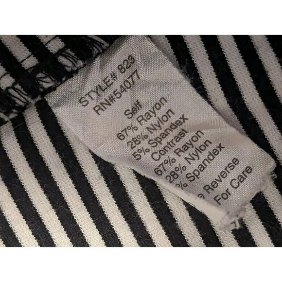 Cabi Life Jacket Double Breasted Navy Black White Stripe Small Nautical Stretch - Picture 9 of 15